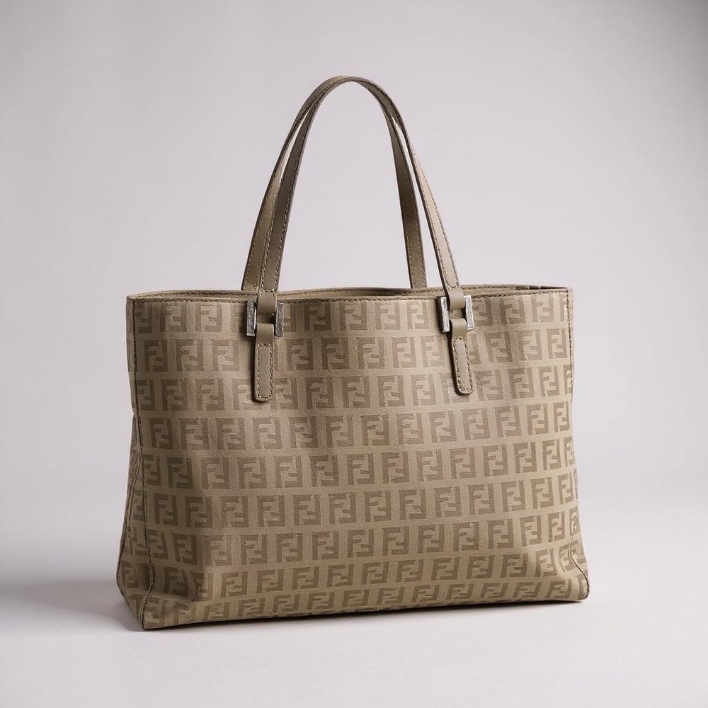 Fendi Tan Monogram Tote Bag